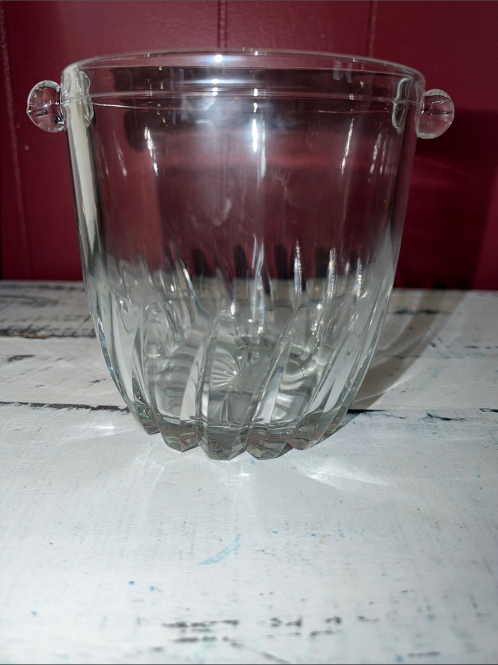 Vintage Arte Murano Italian Crystal Ice Bucket